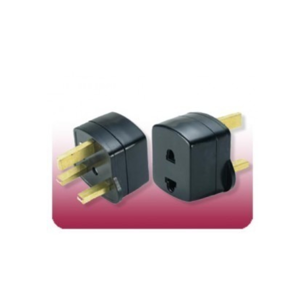 NonGrounded American or European to Grounded UK Power Plug Adapter