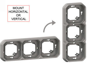 PANEL MOUNT OR WALL BOX MOUNT THREE GANG MODULAR DEVICE