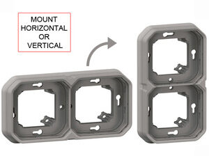 PANEL MOUNT OR WALL BOX MOUNT TWO GANG MODULAR