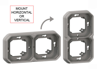 PANEL MOUNT OR WALL BOX MOUNT TWO GANG MODULAR