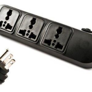 SEVENSTAR SS 60 Universal Power Strip 3 Outlets for 110V-250V Worldwide Travel with Surge/Overload